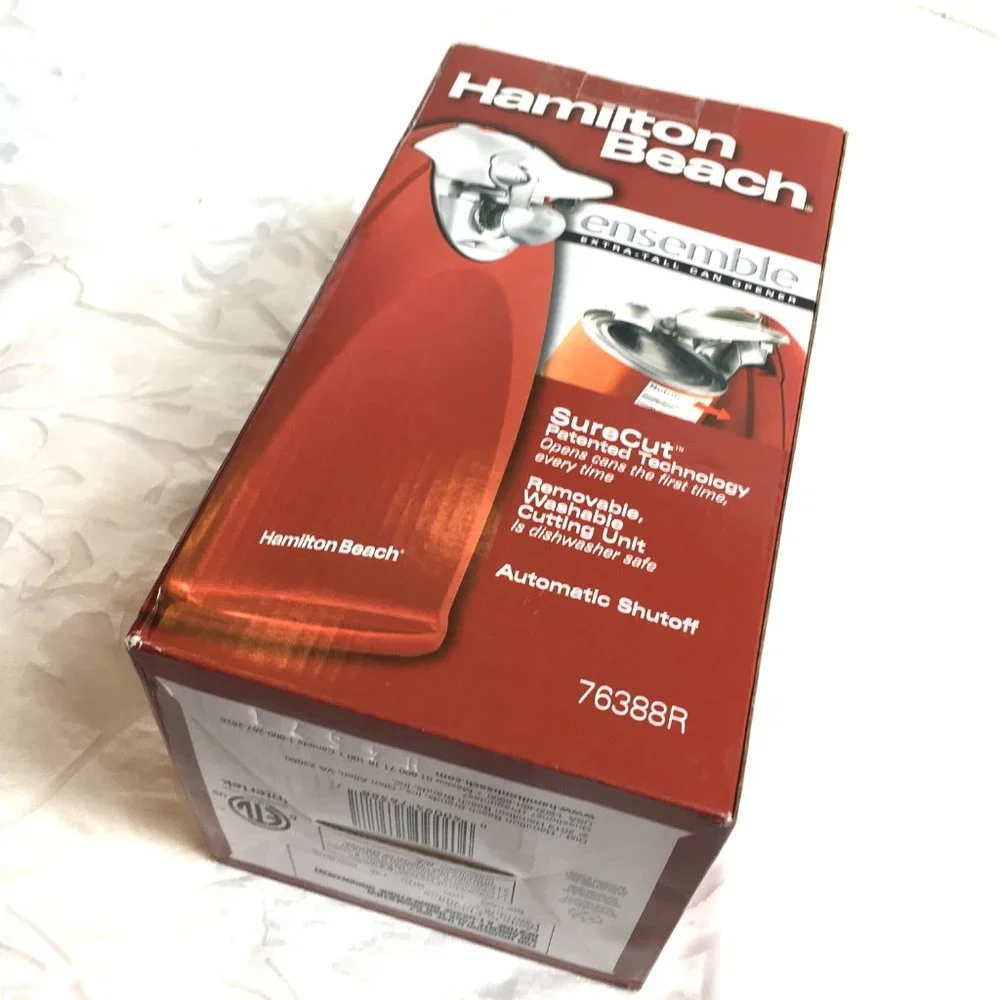 HAMILTON BEACH Red Electric Can Opener  76388R NWT